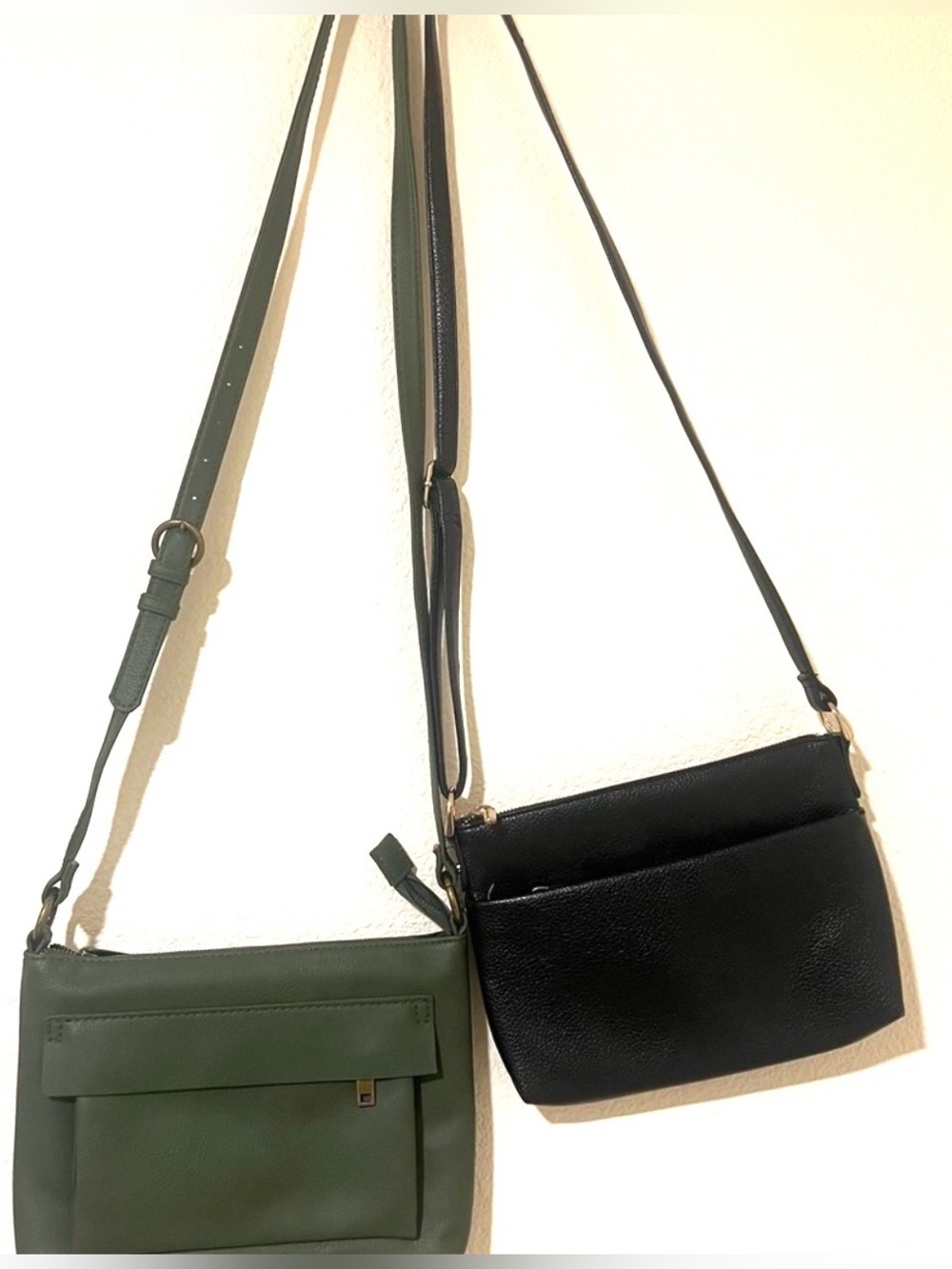 Bundle 2PC-Crossbody Bag - Olive Green & Black-